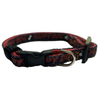 COLLAR NYLON 10MM 20-30CM.HAPPY DOG NEGRO**