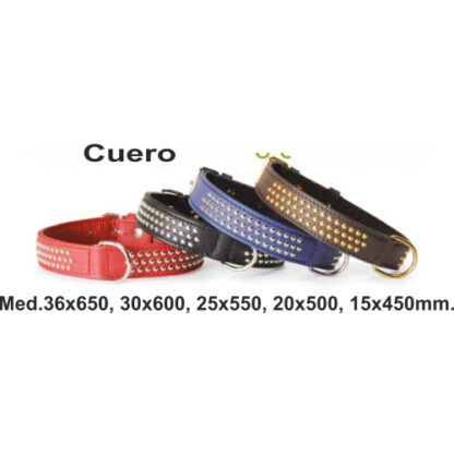 COLLAR CUERO CON ESFERAS 35X650MM.NEGRO - Imagen 2