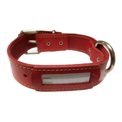 COLLAR CUERO BUZON NEGRO 50x3cm - Imagen 2