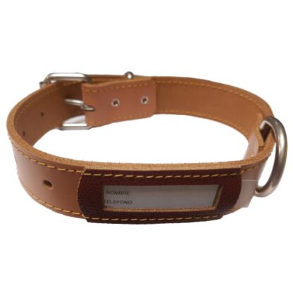 COLLAR CUERO BUZON NEGRO 50x3cm - Imagen 3