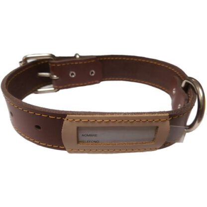 COLLAR CUERO BUZON NEGRO 50x3cm - Imagen 4