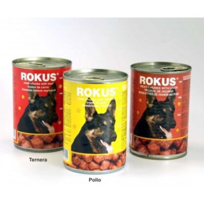 LATA PERROS POLLO 1240gr.ROKUS - Imagen 3
