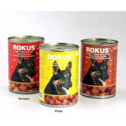 LATA PERROS POLLO 1240gr.ROKUS - Imagen 5