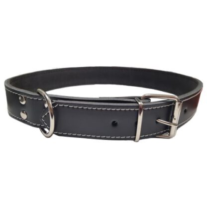 COLLAR CUERO COSIDO 85cm. NEGRO Razas Grandes - Imagen 2