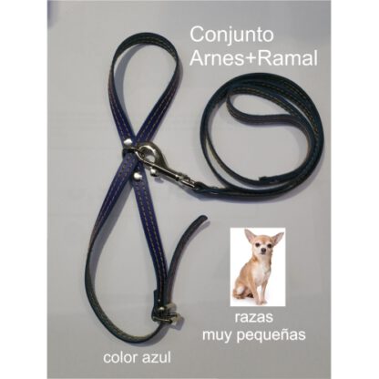 ARNES Y AMARRE CUERO RAZAS PEQUEÑAS. ROJO - Imagen 2