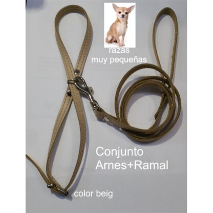 ARNES Y AMARRE CUERO RAZAS PEQUEÑAS. ROJO - Imagen 3
