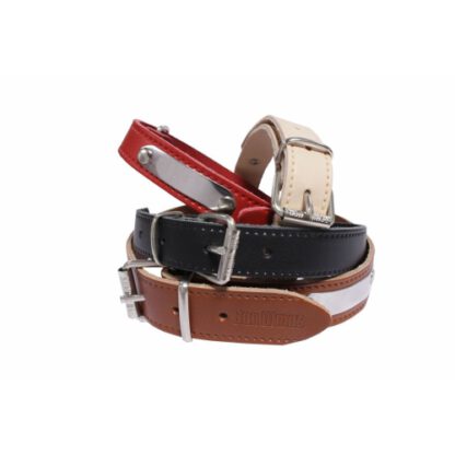 COLLAR CUERO CON PLACA 25MM.NATURAL - Imagen 20