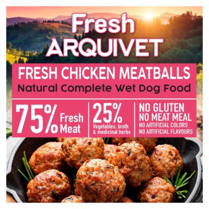 ALBONDIGAS con Pollo & Zanahoria & Guisantes 400gr. - Imagen 2