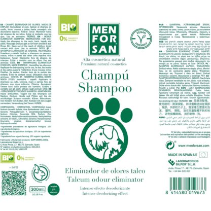 MENFORSAN CHAMPU NATURAL ELIMINADOR DE OLORES 300 ML. - Imagen 2