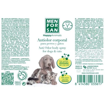 ANTIOLOR CORPORAL PARA PERROS 60ml MENFORSAN - Imagen 2