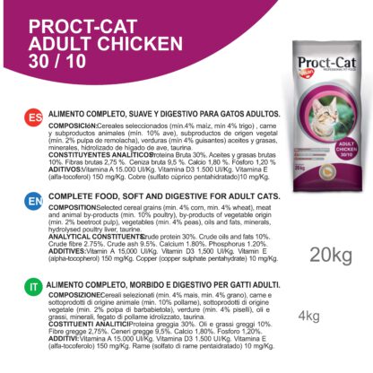 PROCT-CAT ADULT CHICKEN 4 KG.  -4- - Imagen 2