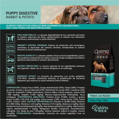 OPTIMA NOVA PUPPY DIGESTIVE 12 KG. - Imagen 4