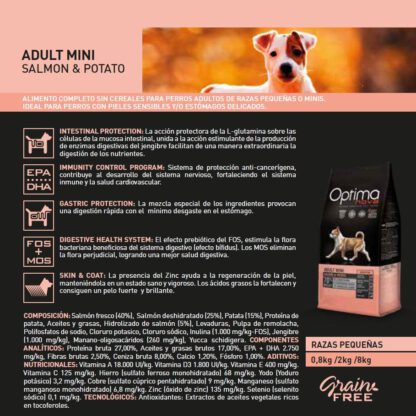 OPTIMA NOVA ADULT MINI SALMON&PATATA 2KG - Imagen 4