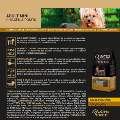 OPTIMA NOVA ADULT MINI CHICKEN POTATO 2 KG. - Imagen 4