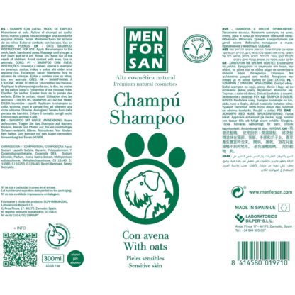 MENFORSAN CHAMPU NATURAL CON AVENA 300 ML. - Imagen 2