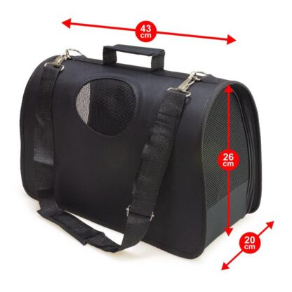 TRANSPORTIN NEGRO 43x24x26cm. - Imagen 3