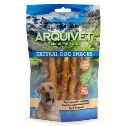 SNACK TWIST CON POLLO ENROLLADO 100gr Arquivet - Imagen 3