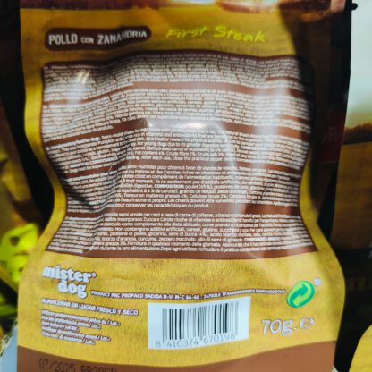 Snack POLLO Con ZANAHORIA 70 gr. Mister Dog - Imagen 2