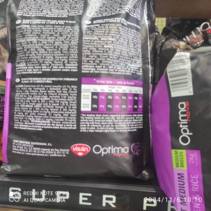 OPTIMA NOVA ADULT MEDIUM POLLO/Arroz 12 KG. - Imagen 7