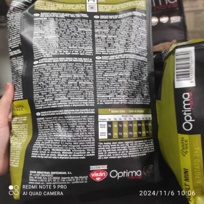 OPTIMA NOVA ADULT MINI RABBIT PATATA 8 Kg. - Imagen 8