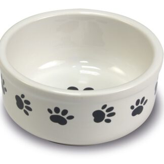 COMEDERO CERAMICA HUELLAS 15 cm.