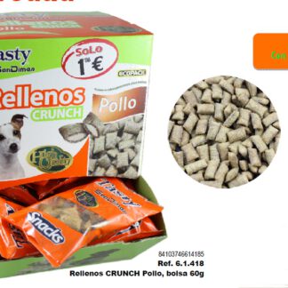 RELLENOS CRUNCH DOG POLLO 50 GR. CAJA 35 BOLSAS