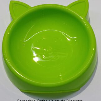 COMEDERO GATITOS 13CM.DIAMETRO. VERDE