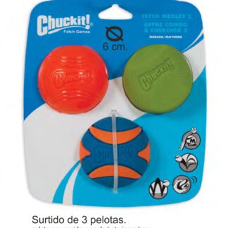 CHUCKIT SURTIDO PELOTAS 3PACK