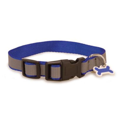 COLLAR PERRO REFLECTANTE AZUL 1,6x25/35cm. - Imagen 3