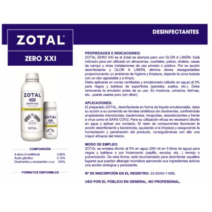 ZOTAL ZERO Limon 250 ml. - Imagen 5