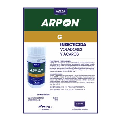 ARPON G Insecticida 250 ml. - Imagen 4