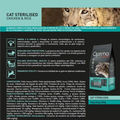 OPTIMA NOVA CAT STERILISED 2 KG. - Imagen 4