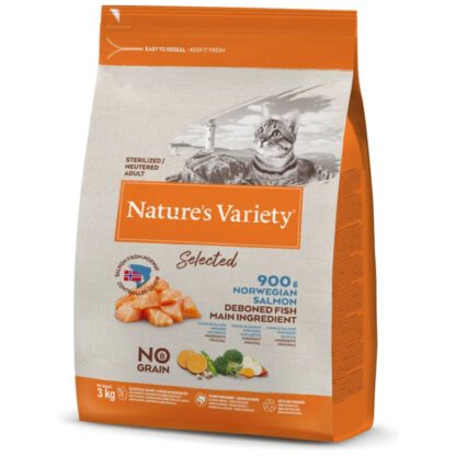 NATURES VARIETY CAT SELECTED STERILIZED SALMON 3 Kg. - Imagen 3