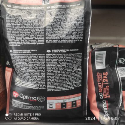 OPTIMA NOVA CAT ADULT SALMON PATATA 2 KG. - Imagen 6