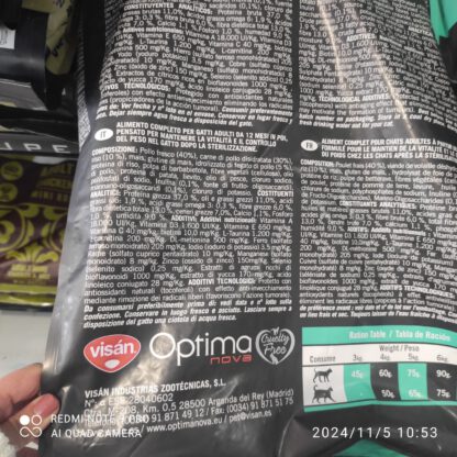 OPTIMA NOVA CAT STERILISED 2 KG. - Imagen 7
