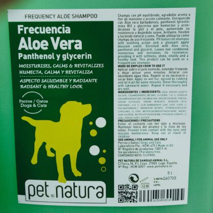 CHAMPU ALOE VERA FRECUENCIA 5 LTS..PetNatura - Imagen 4