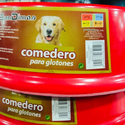 COMEDERO GLOTONES 23,5X6CM.ROJO - Imagen 3
