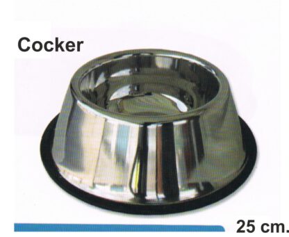 COMEDERO COCKER INOXIDABLE 25 cm. - Imagen 2
