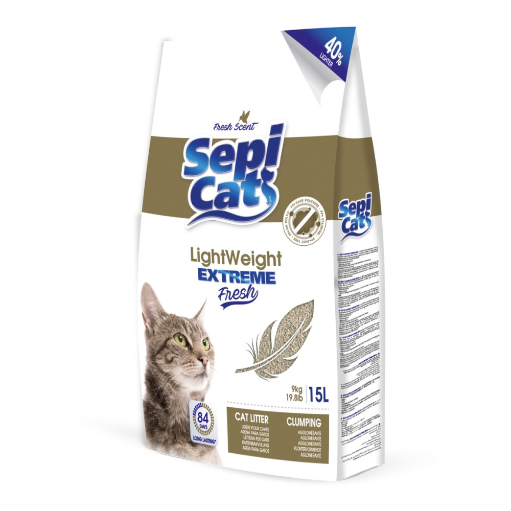 Sepicat Light Weight Extreme Fresh Arena para Gatos 15 Litros