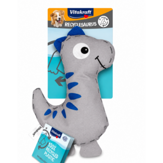 Juguete para perro dino grande gris