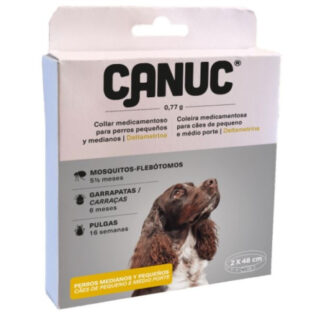 CANUC - COLLAR DELTAMETRINA 48 CM - PERRO PEQUEÑO Y MEDIANO (2 UNIDADES)