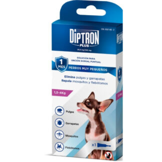 DIPTRON PLUS - PIPETA FIPRONILO + PERMETRINA 0,44 ML - PERRO MUY PEQUEÑO (1,5-4 KG) - 1 UD